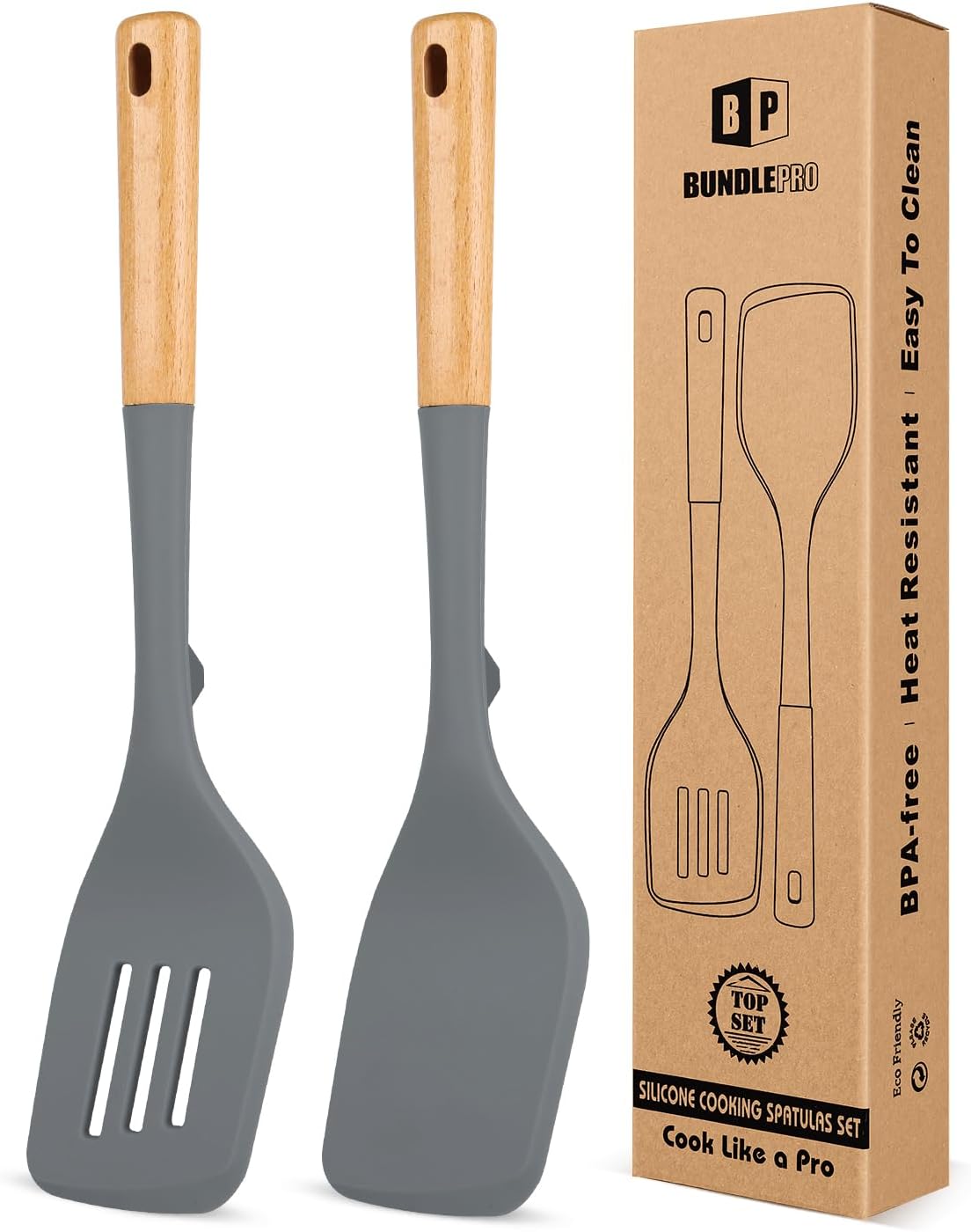 2-Pack Large Silicone Spatula Set