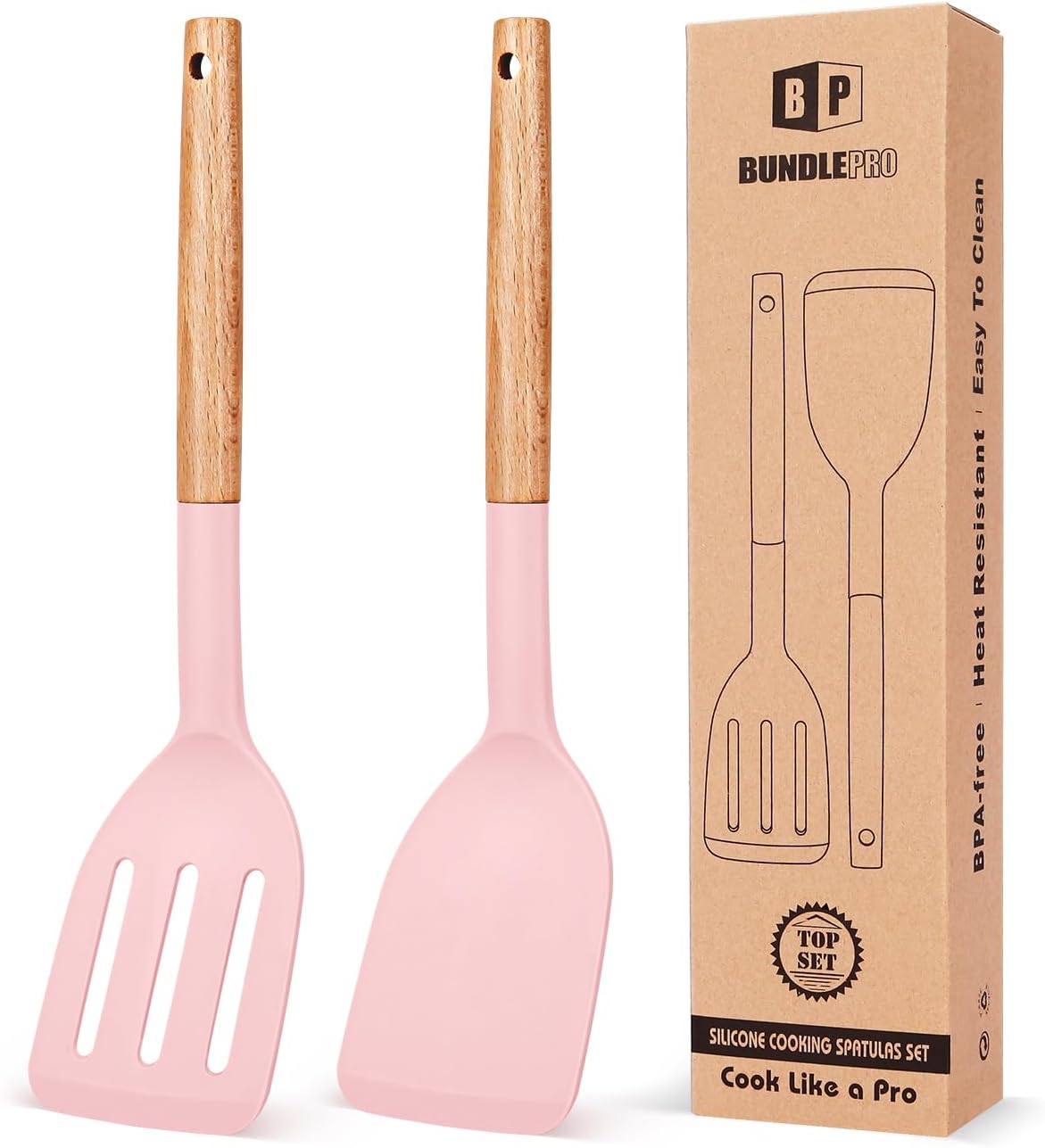 2-Pack Short-Handle Silicone Spatulas