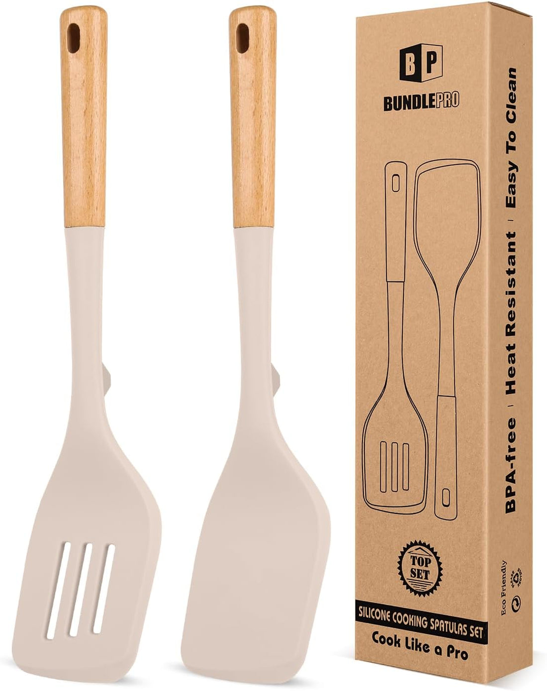 2-Pack Large Silicone Spatula Set
