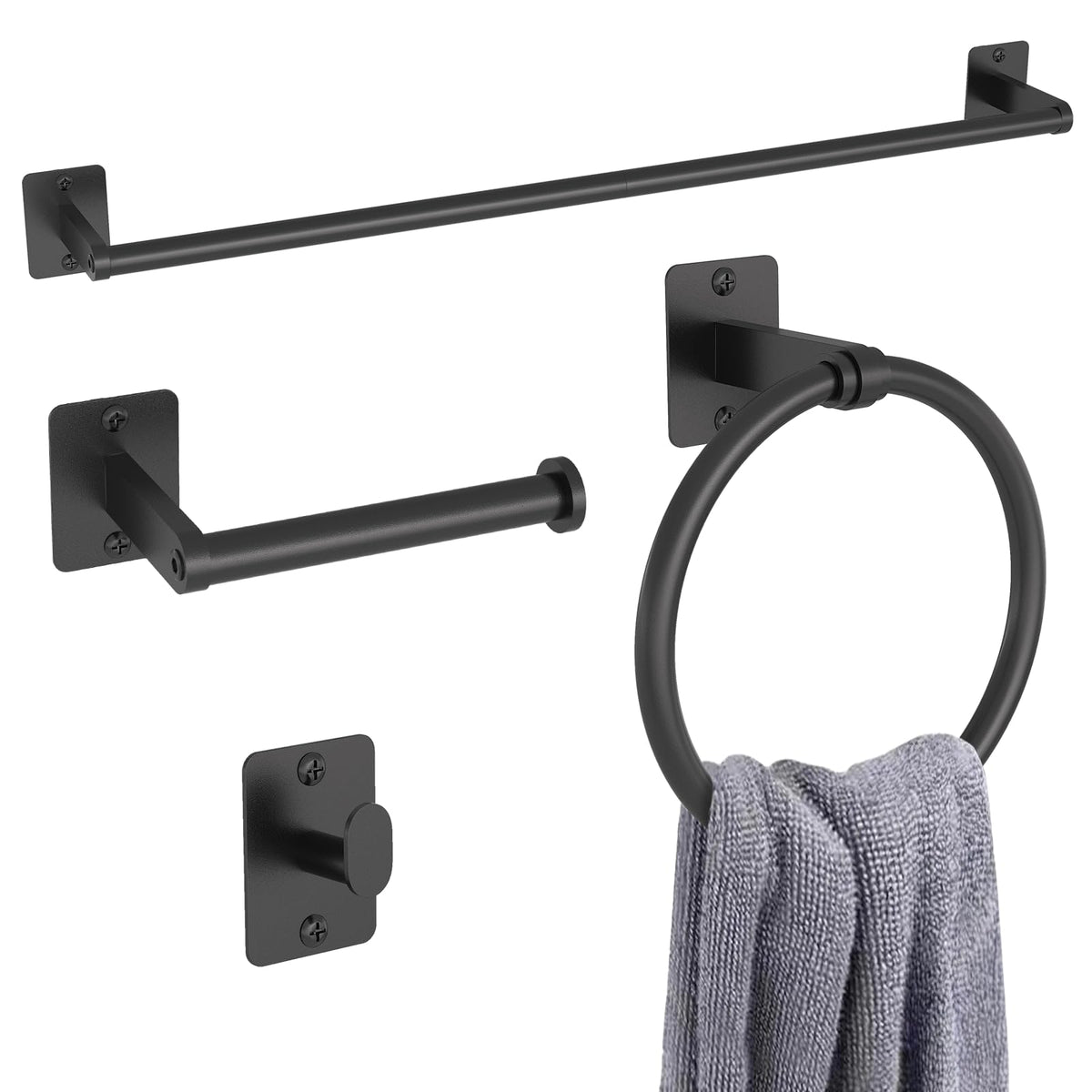 Toilet Paper Holder with Storage Shelf