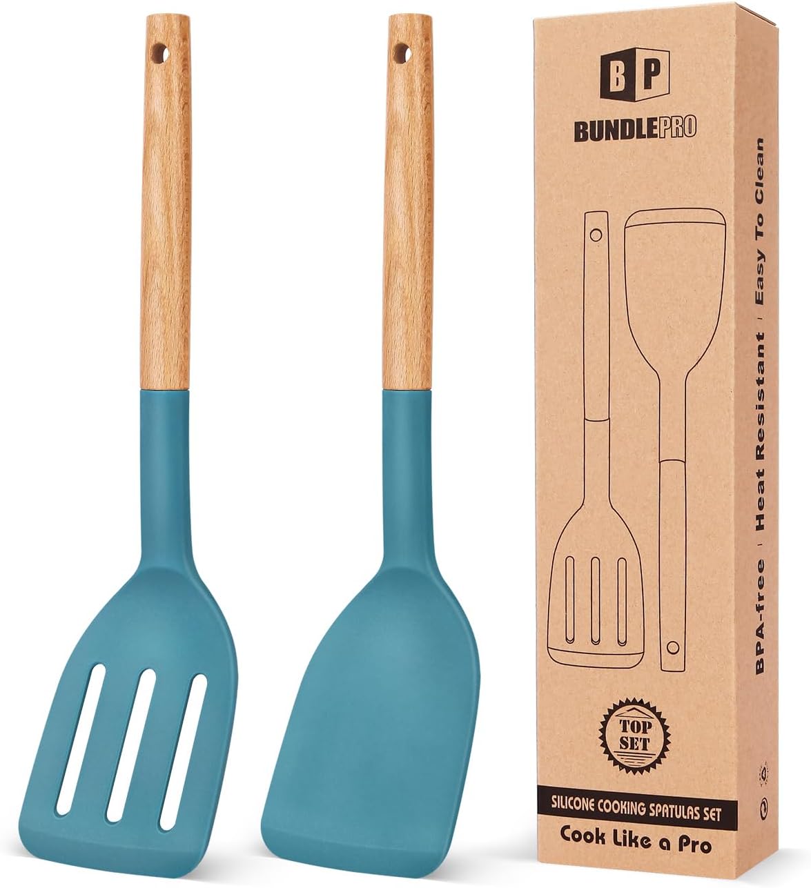 2-Pack Short-Handle Silicone Spatulas