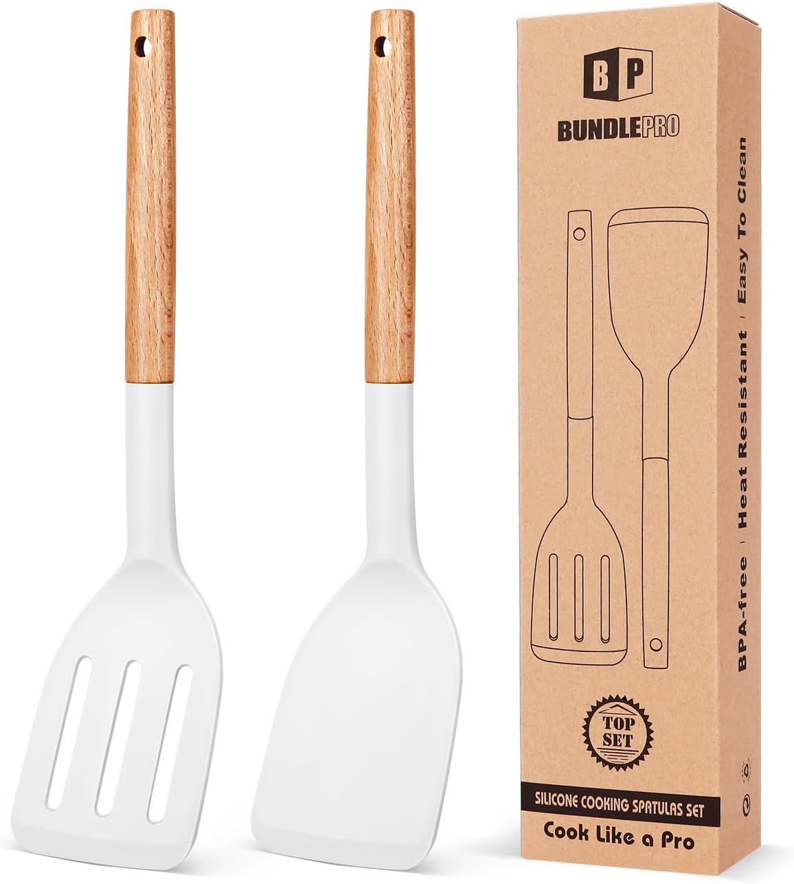 2-Pack Short-Handle Silicone Spatulas