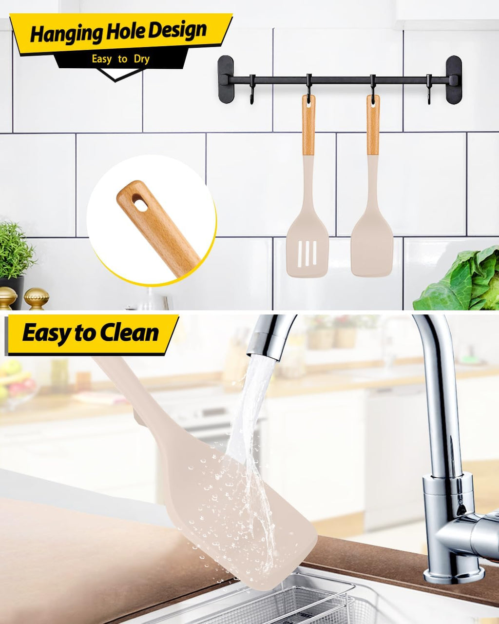 2-Pack Large Silicone Spatula Set