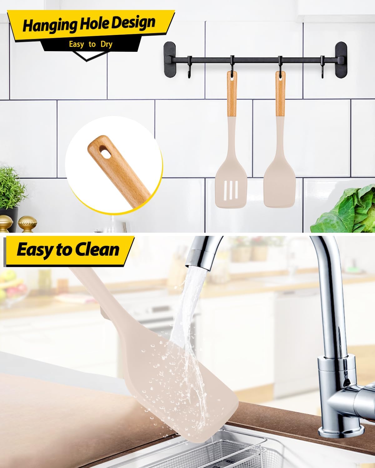 2-Pack Large Silicone Spatula Set