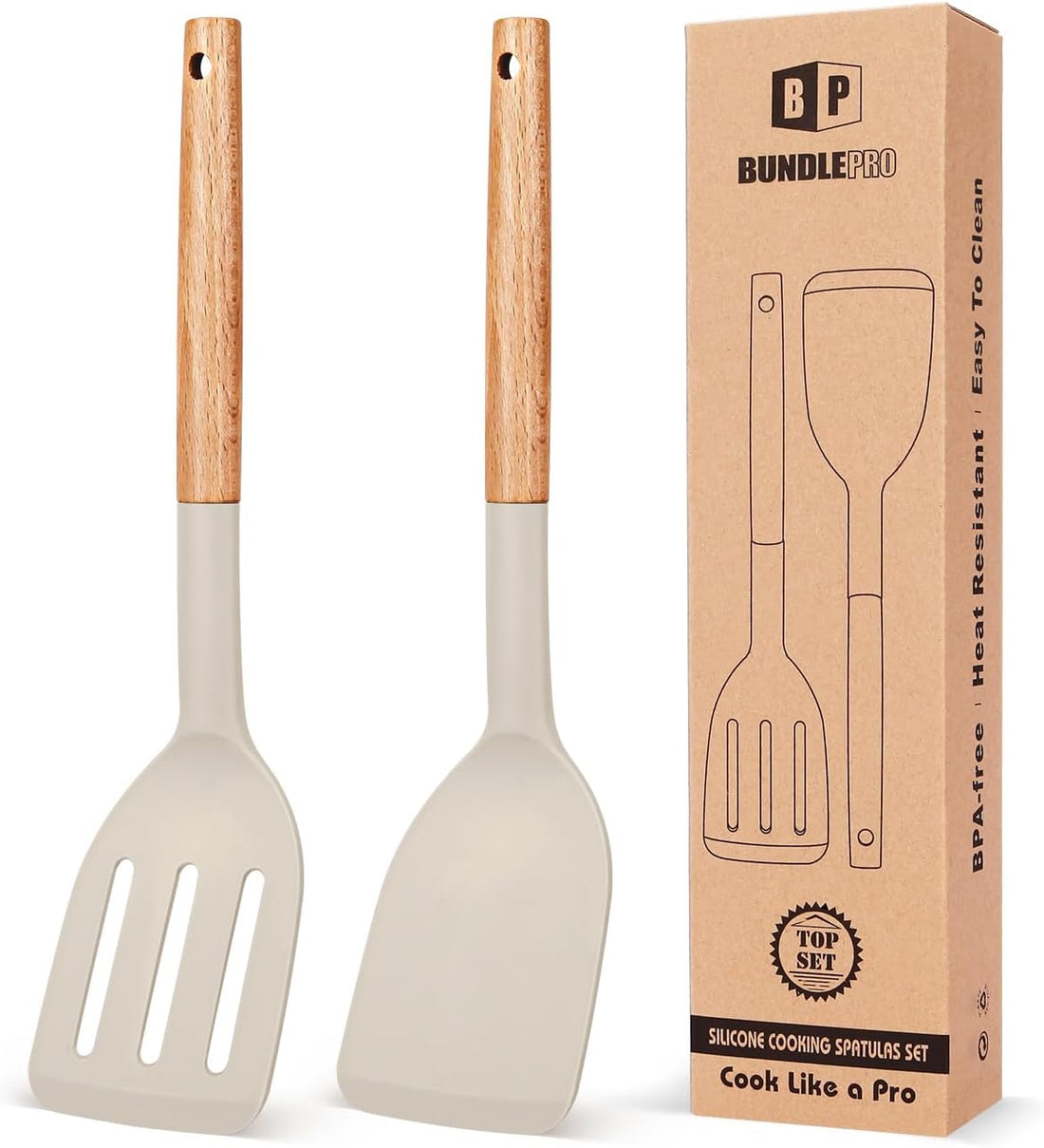 2-Pack Short-Handle Silicone Spatulas