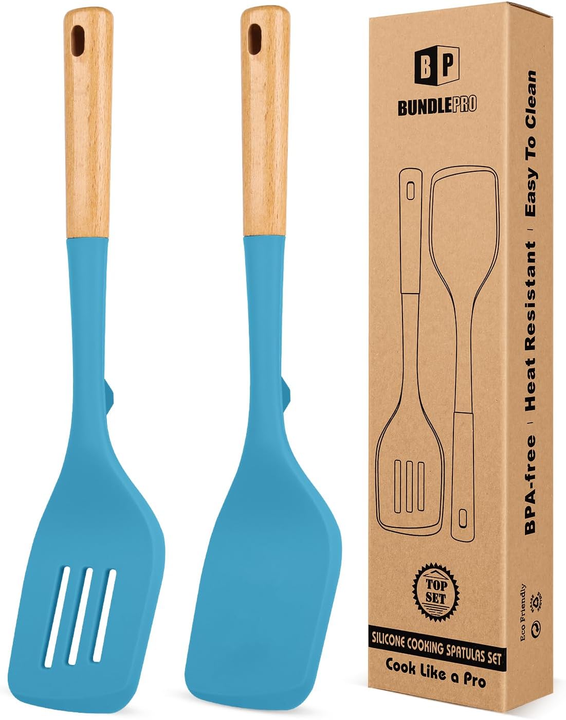 2-Pack Large Silicone Spatula Set