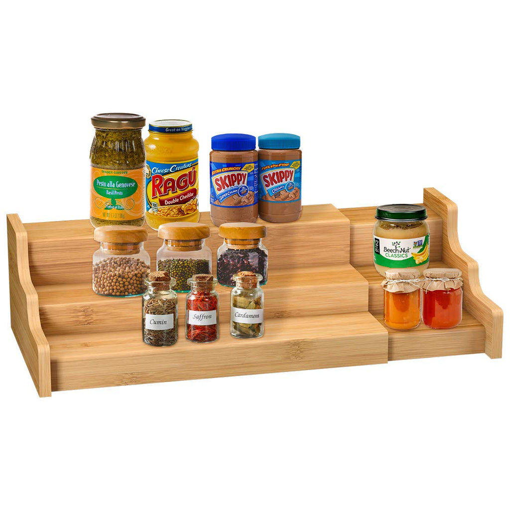 Expandable Bamboo Spice Shelf