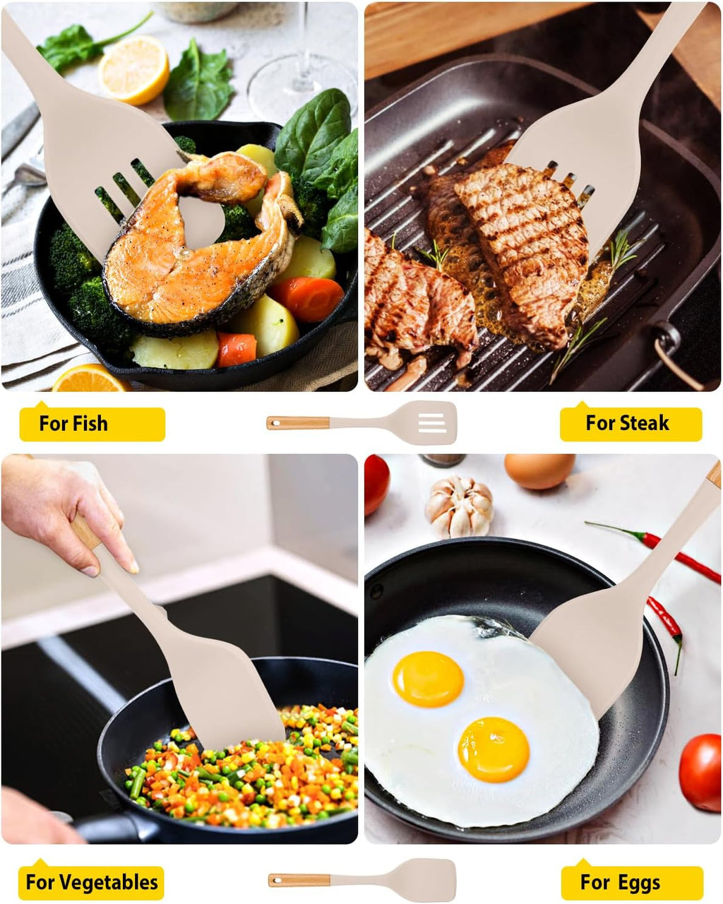 2-Pack Large Silicone Spatula Set