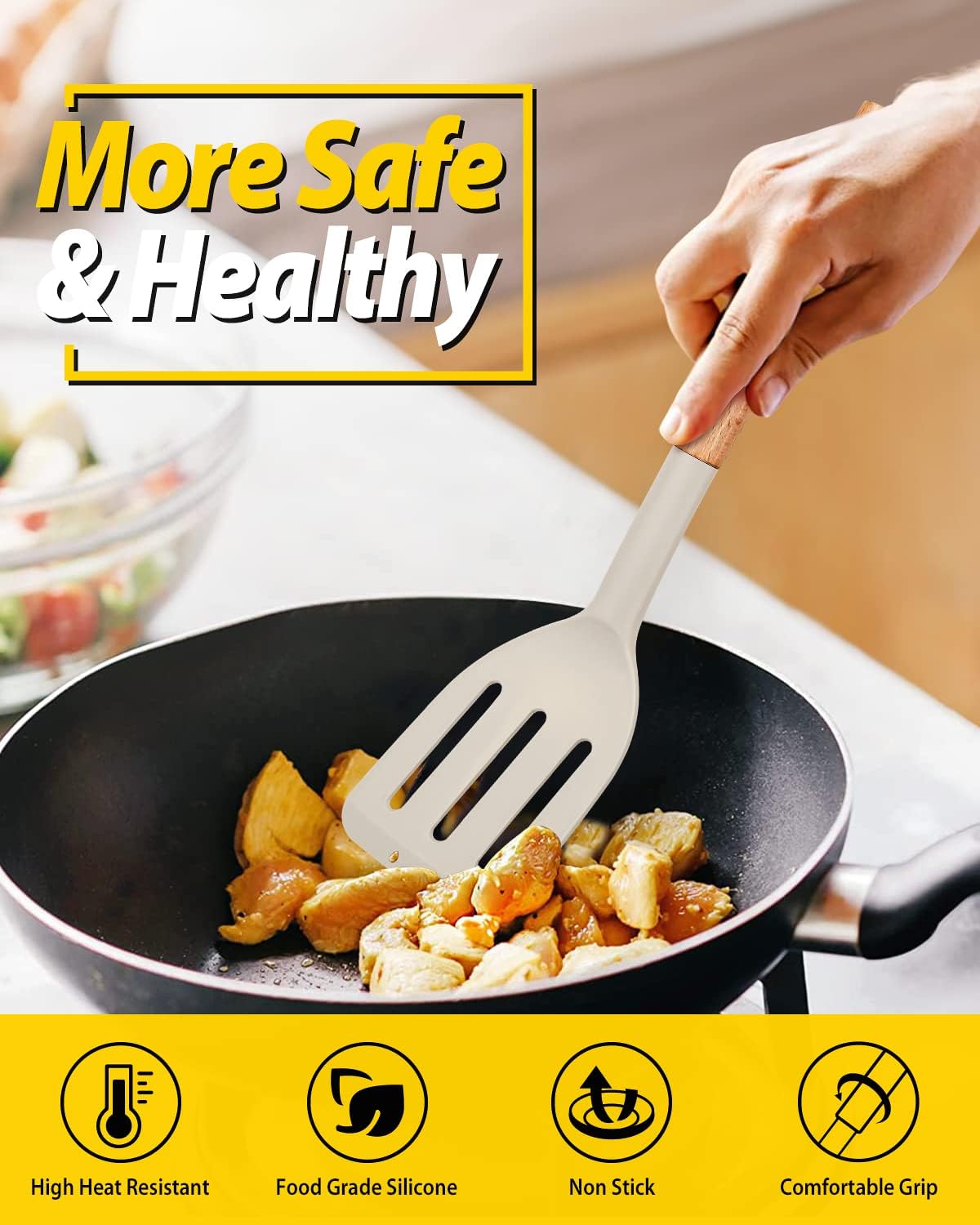 2-Pack Short-Handle Silicone Spatulas