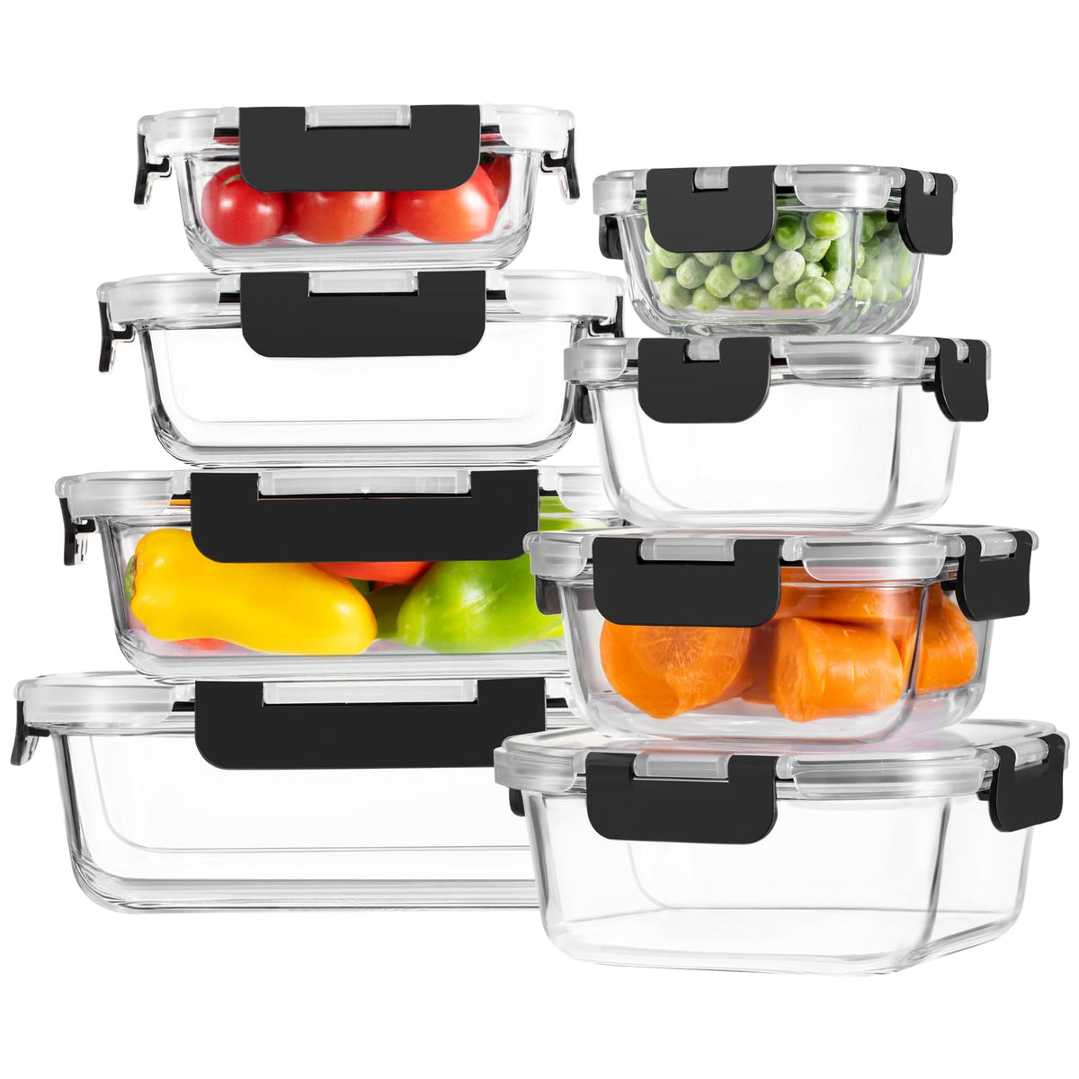 8-Pack Food Storage Container Set