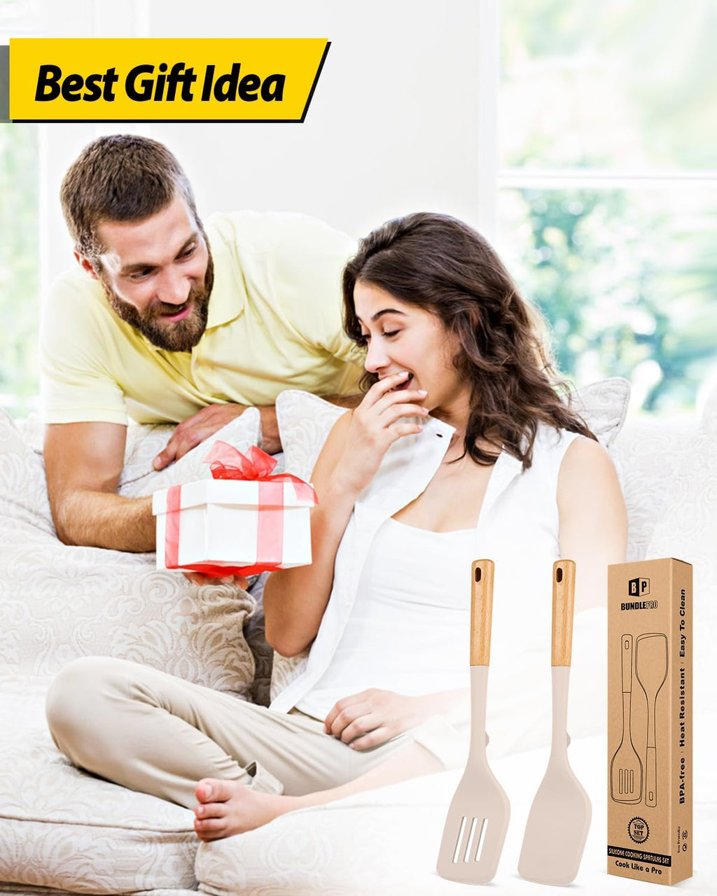 2-Pack Large Silicone Spatula Set