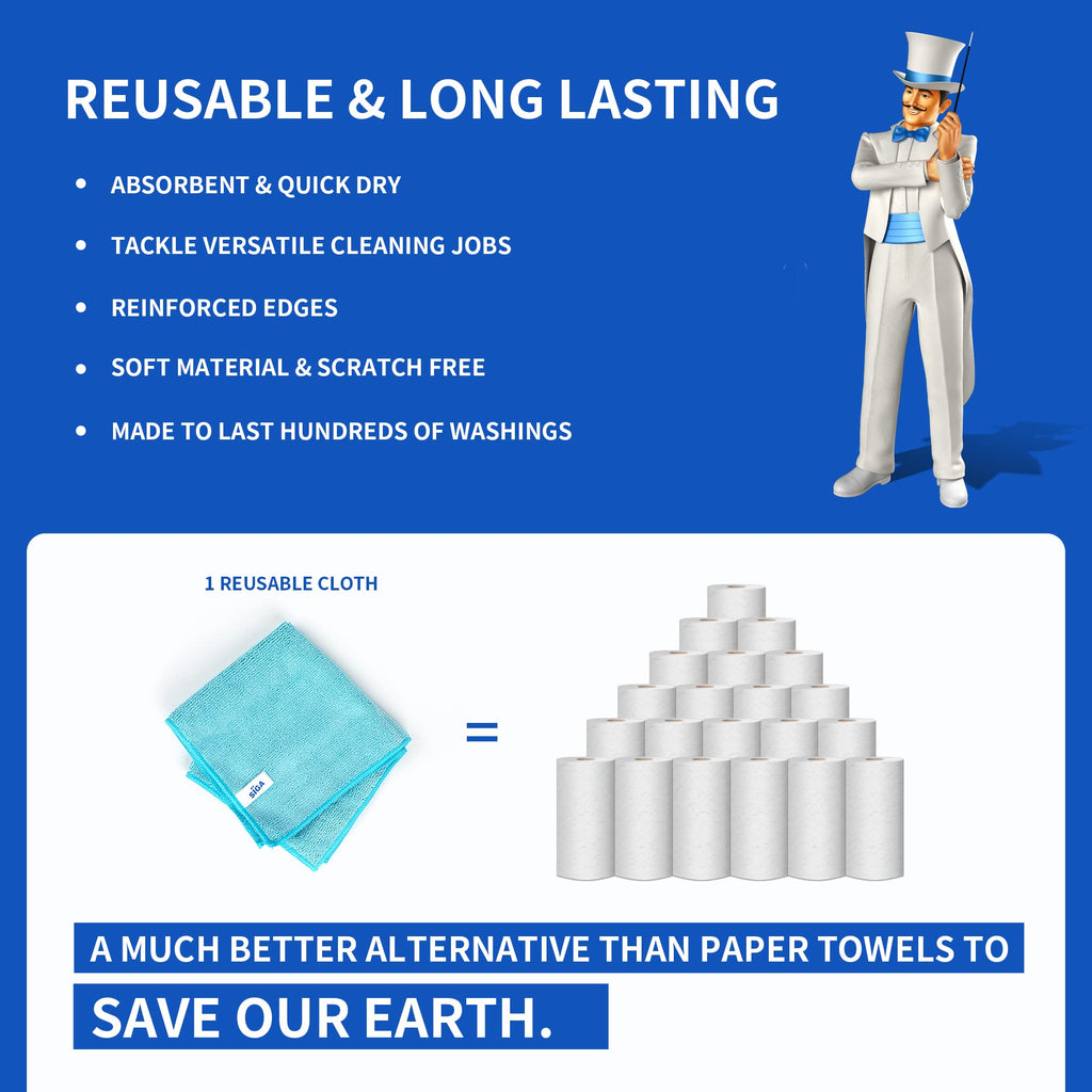 Reusable Microfiber Cleaning Cloth Set image 4