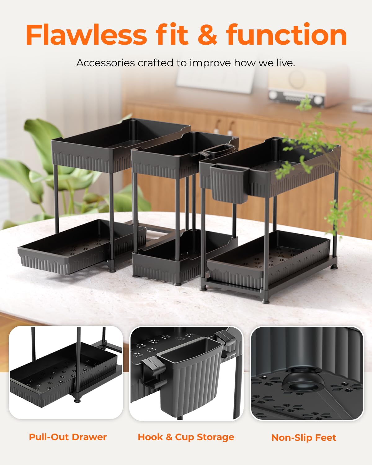Two-Tier Pull-Out Under-Sink Organizer image 6