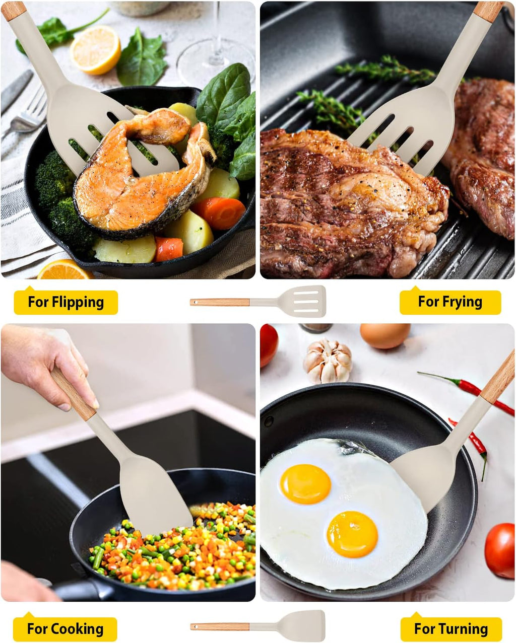 2-Pack Short-Handle Silicone Spatulas