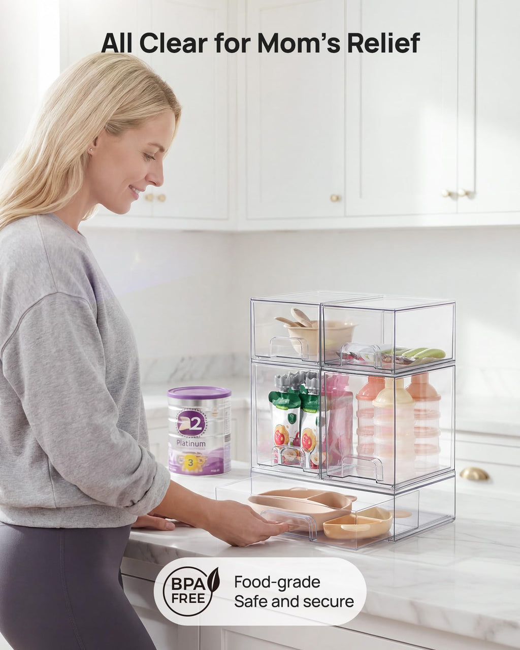 Large Stackable Cabinet Drawer Set image 6