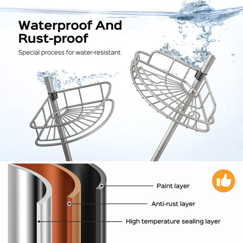 Adjustable Corner Shower Tension Shelf image 2