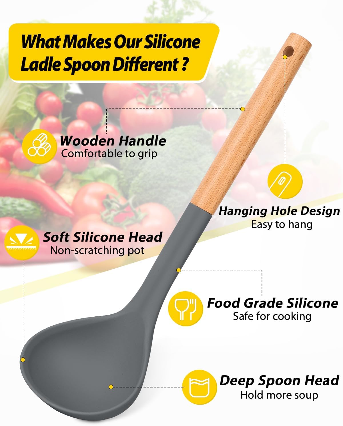 2-Pack Silicone Soup Ladles
