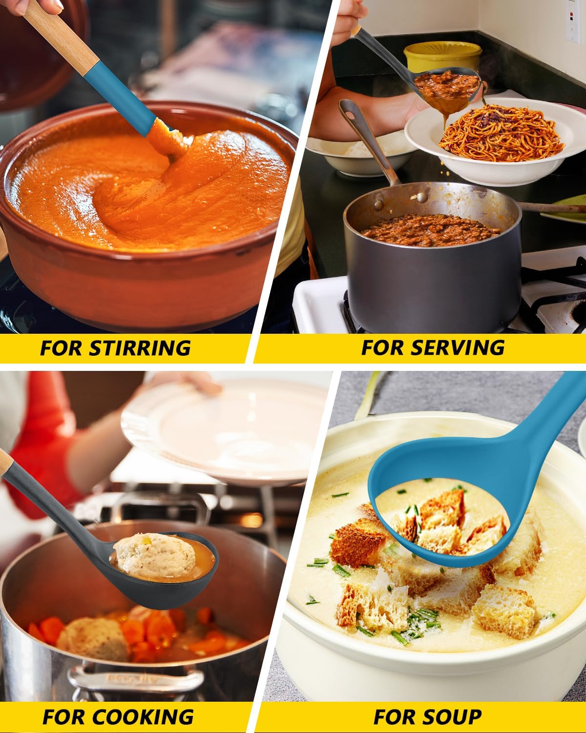 2-Pack Silicone Soup Ladles