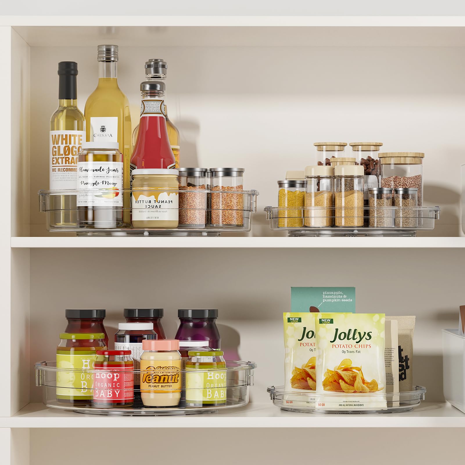 Three-Piece Rotating Cabinet Organizer Set image 3