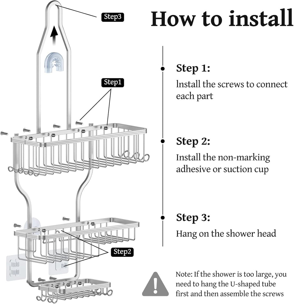 Over-Shower Hanging Storage Caddy image 7