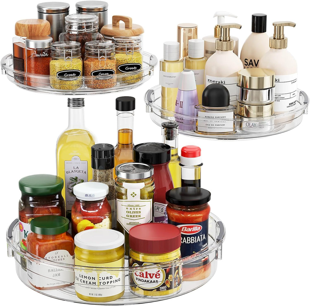 Three-Piece Rotating Cabinet Organizer Set