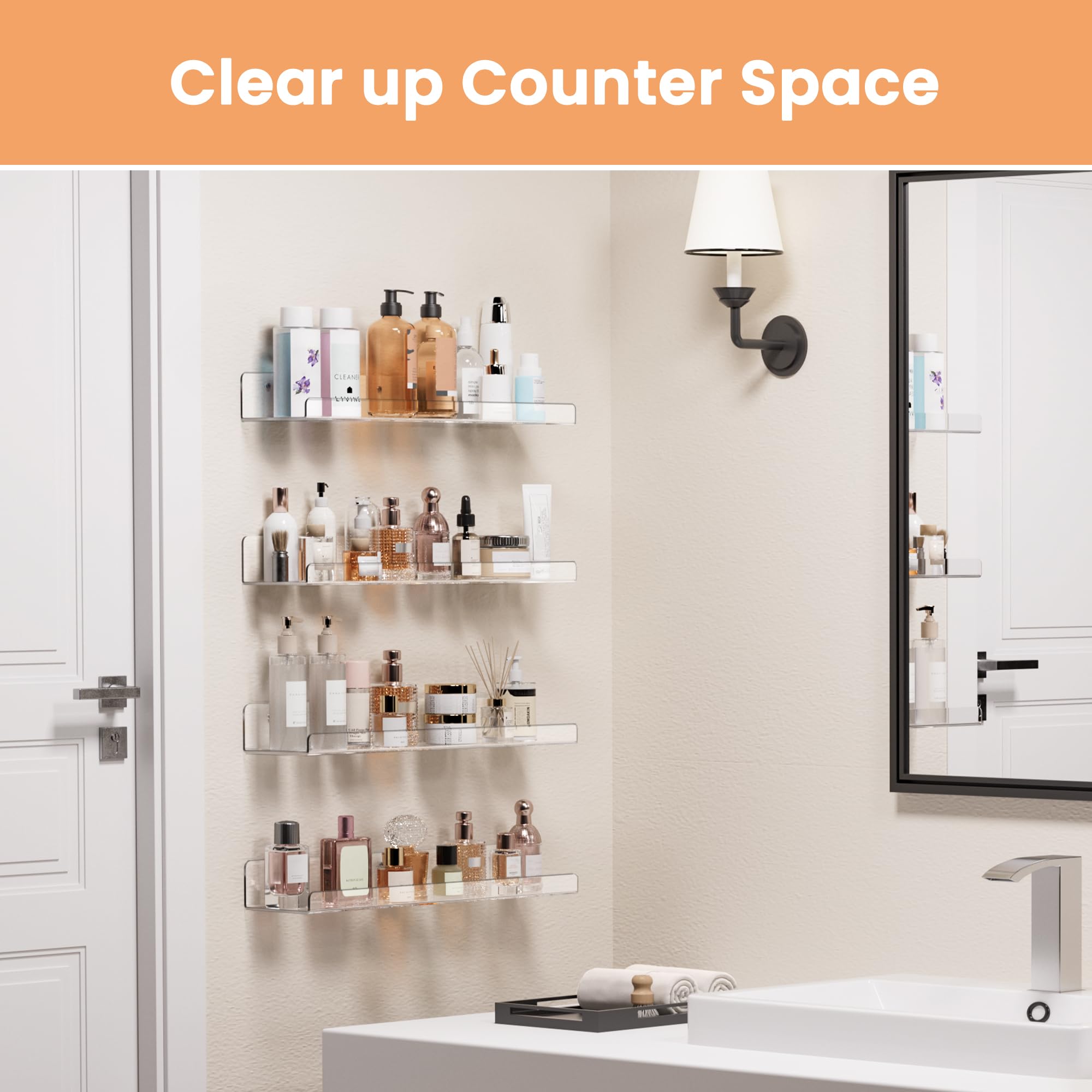 Wall-Mounted Bathroom Shelf Set - Style 2 image 3