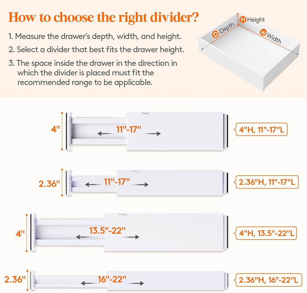 Adjustable Clothes Drawer Dividers image 3