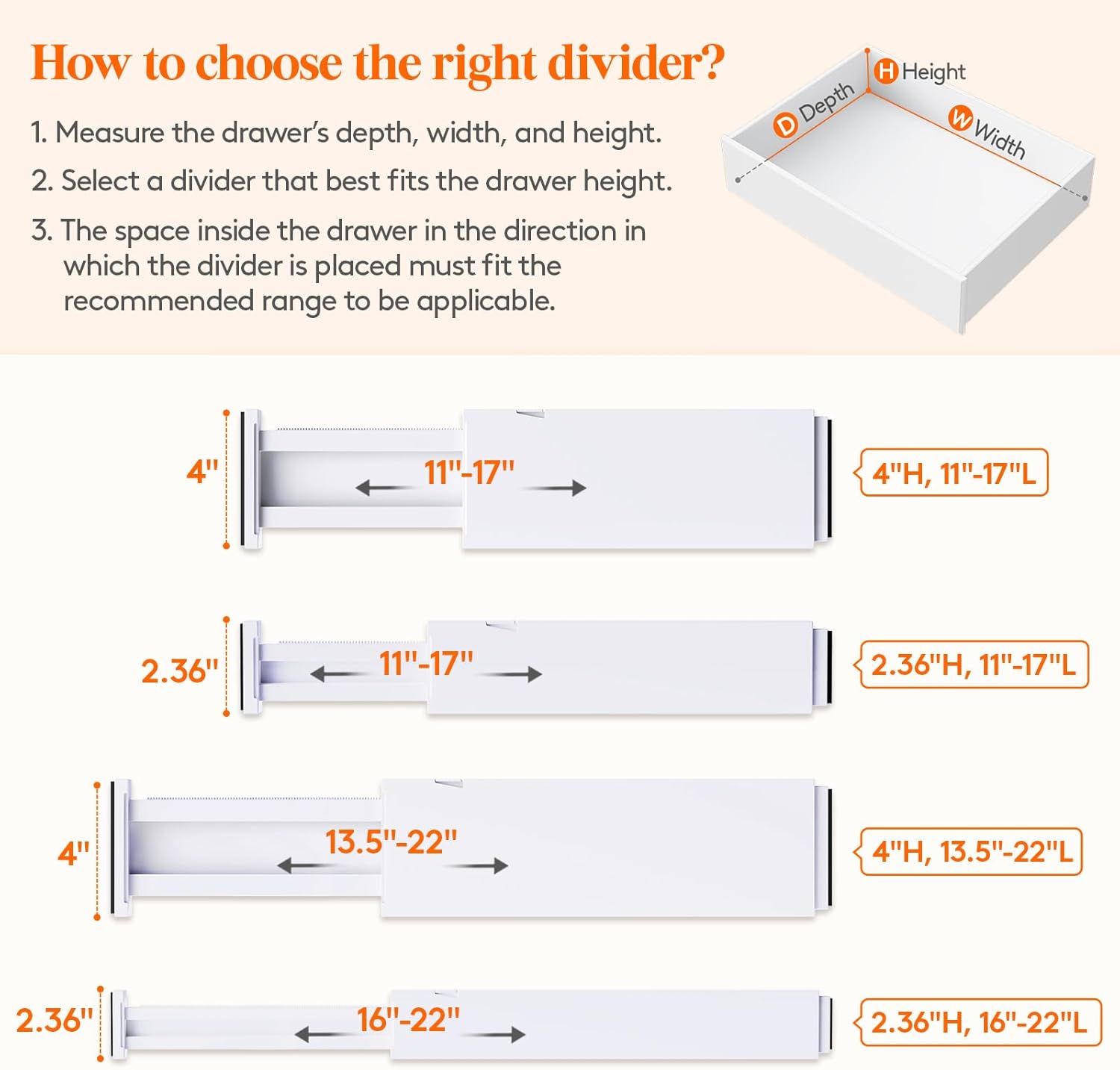 Adjustable Clothes Drawer Dividers image 3