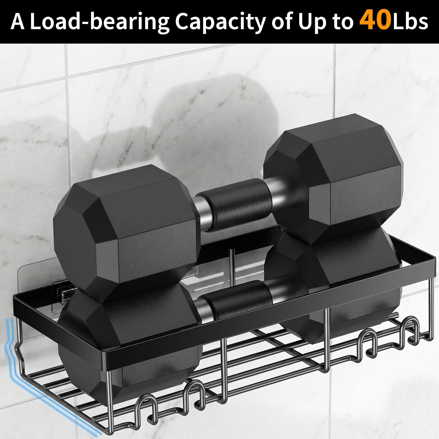 Wall Mounted Shower Storage Rack image 3
