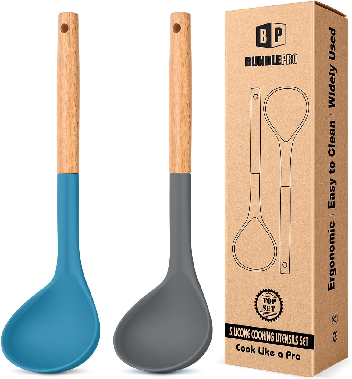 2-Pack Silicone Soup Ladles