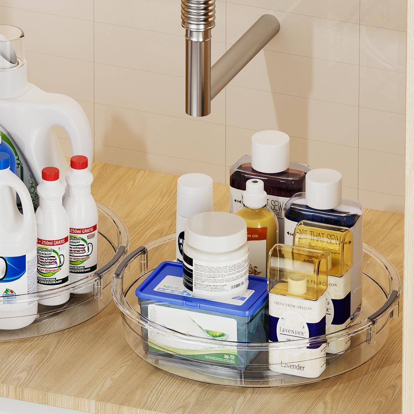 Three-Piece Rotating Cabinet Organizer Set image 7