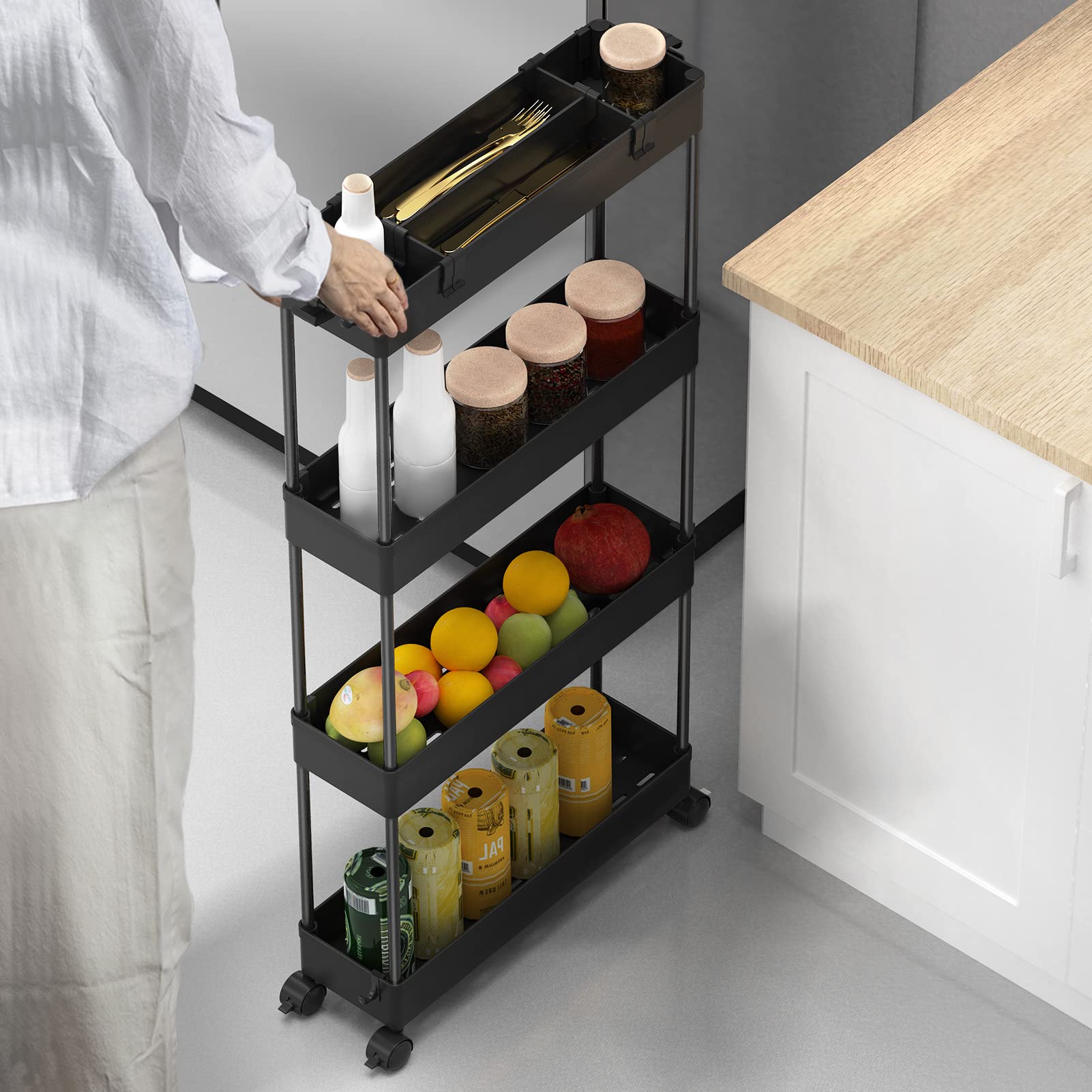Slim Rolling Storage Cart image 7