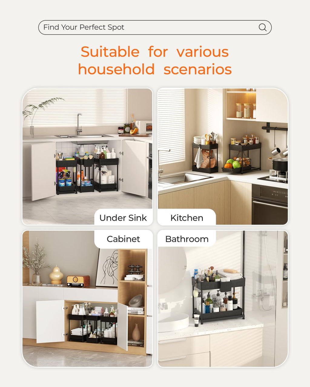 Two-Tier Pull-Out Under-Sink Organizer image 4
