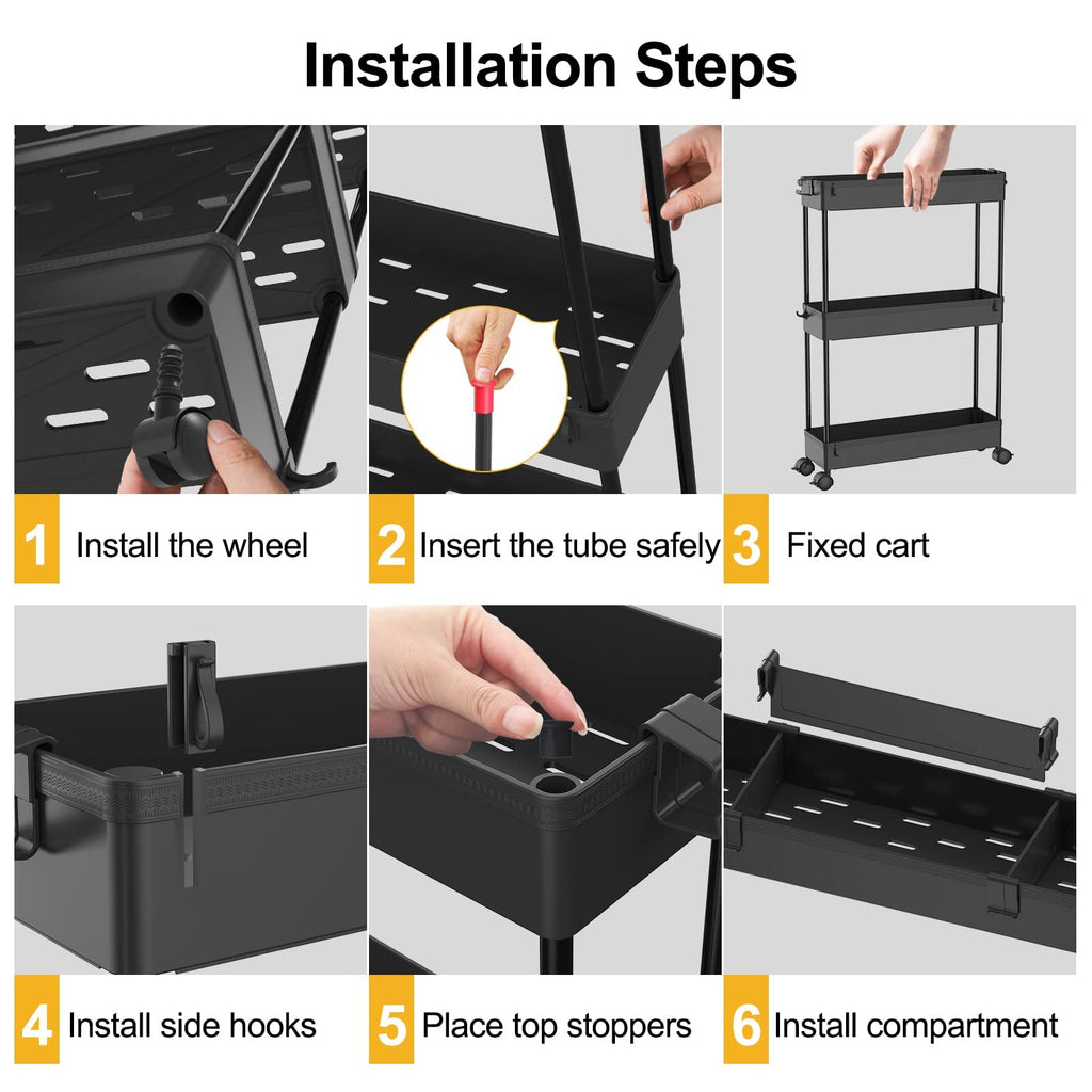 Slim Rolling Storage Cart image 5