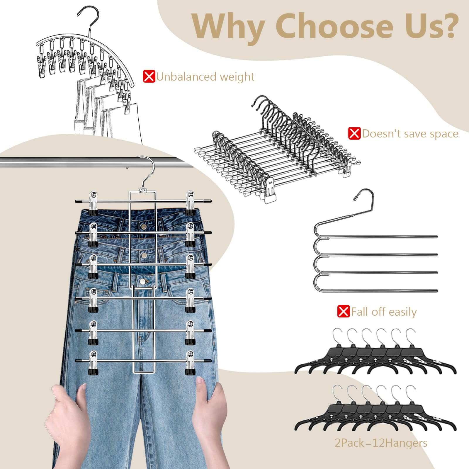 Multi-Tier Pants Hanger Set image 3