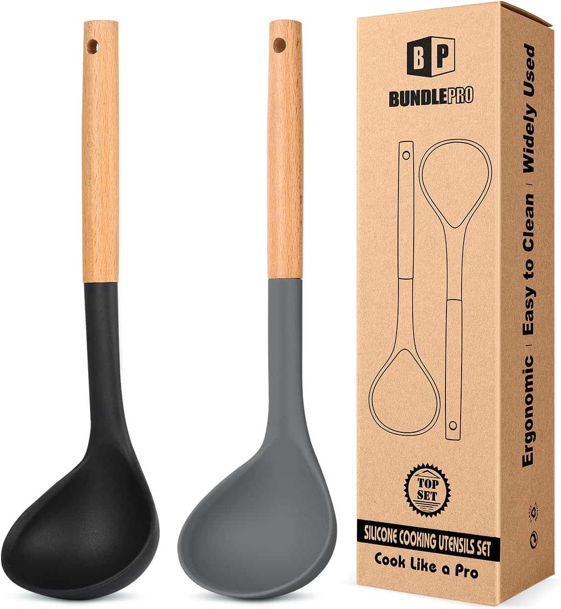 2-Pack Silicone Soup Ladles