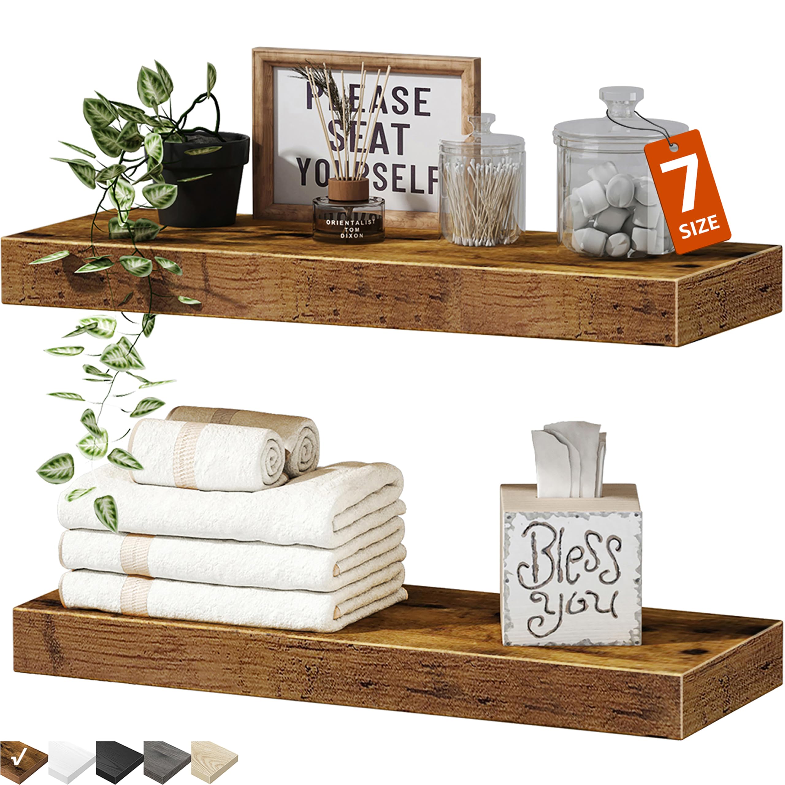Wall-Mounted Bathroom Shelf Set - Style 4 image 2