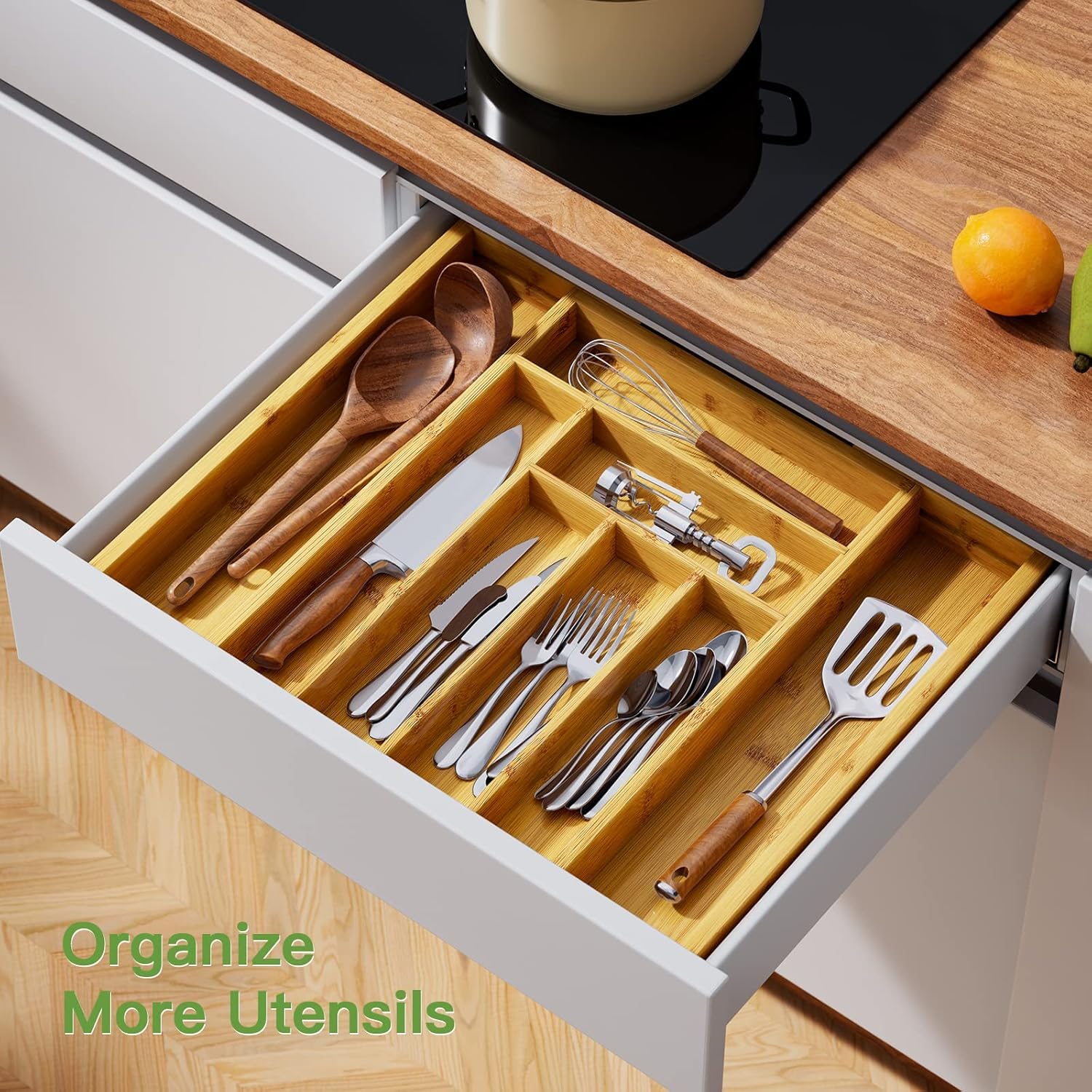 Expandable Bamboo Drawer Organizer image 4