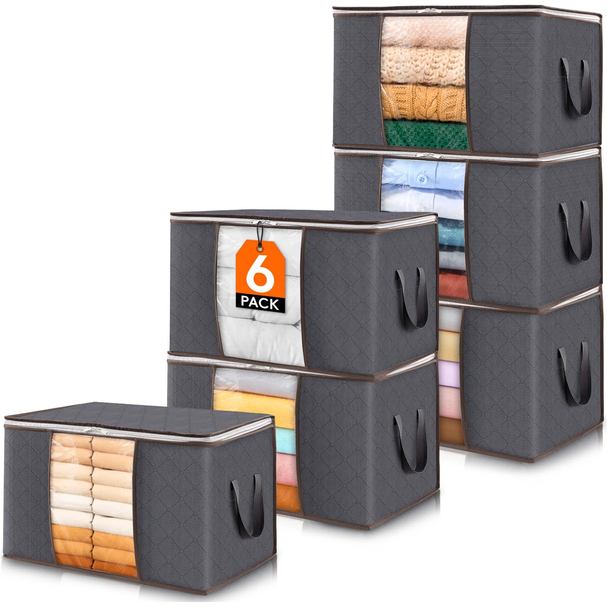 Fabric Storage Bag Set with Capacity Options