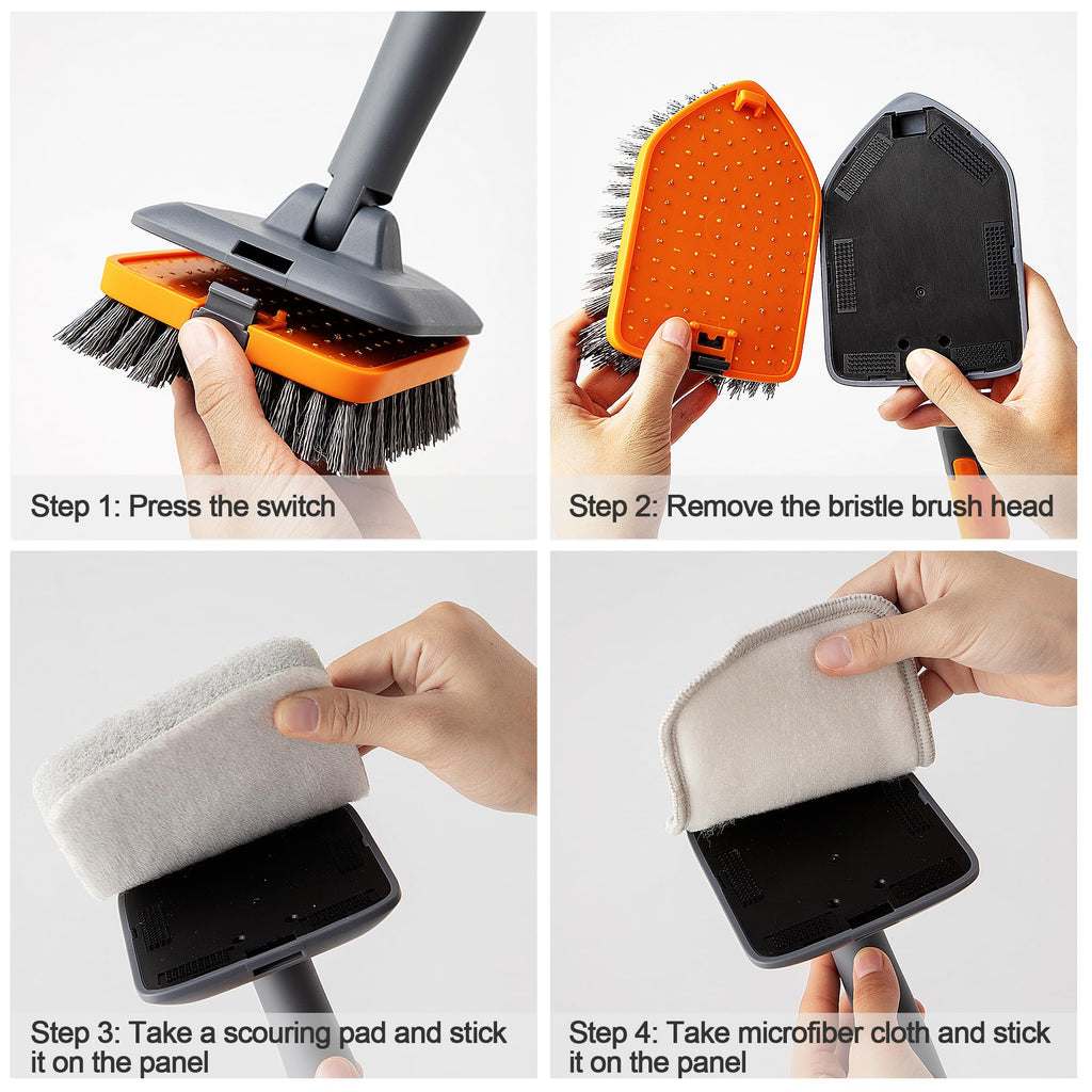 Multi-Head Extendable Tile Scrub Brush image 7