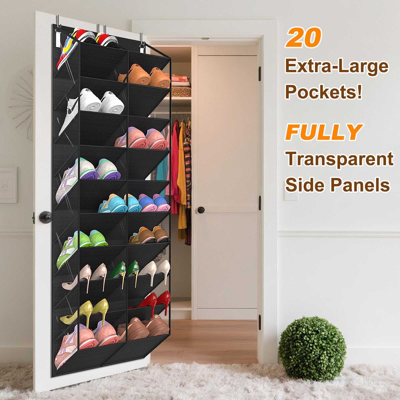Over-Door Shoe Pocket Organizer image 3