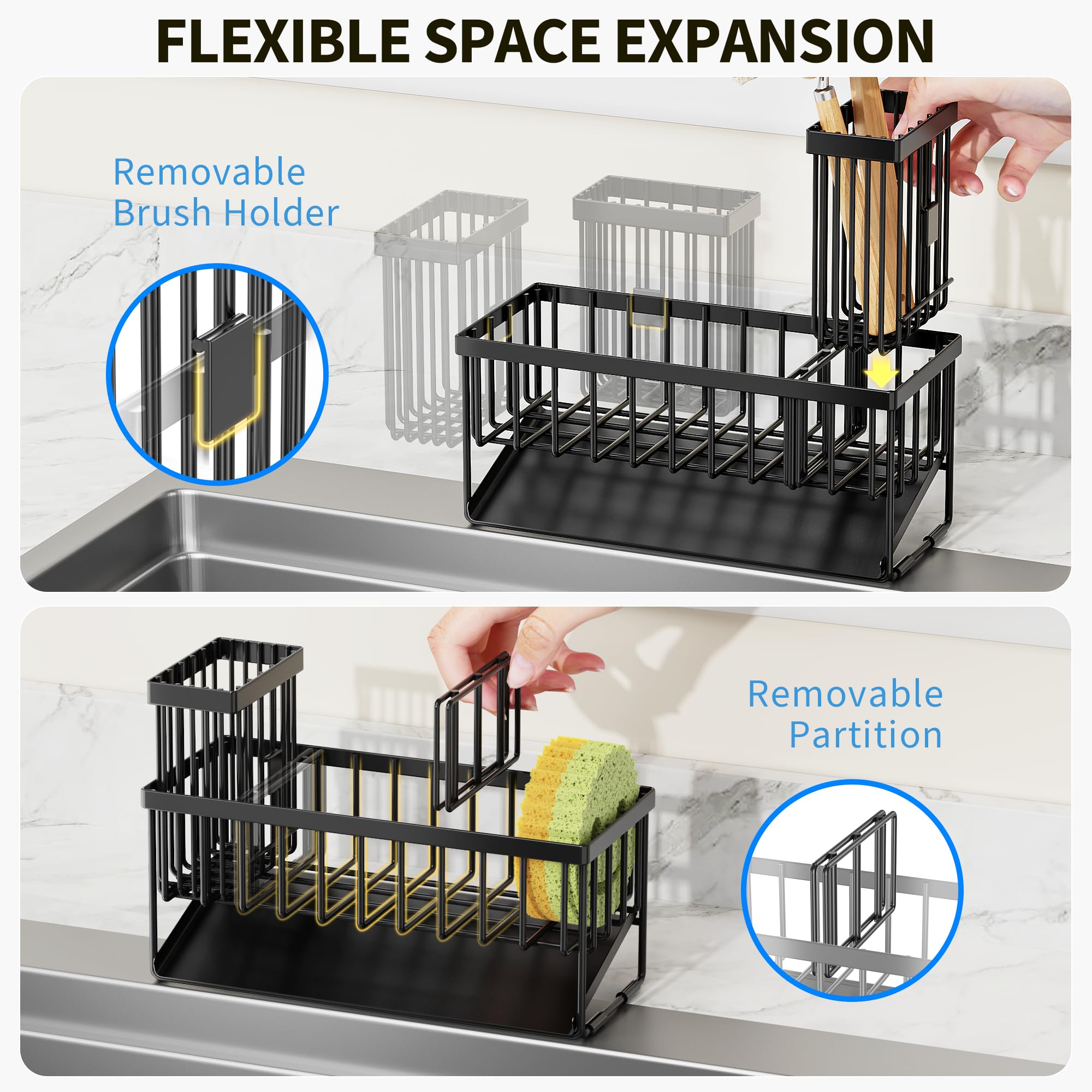 Kitchen Sink Caddy with Drain Tray image 3