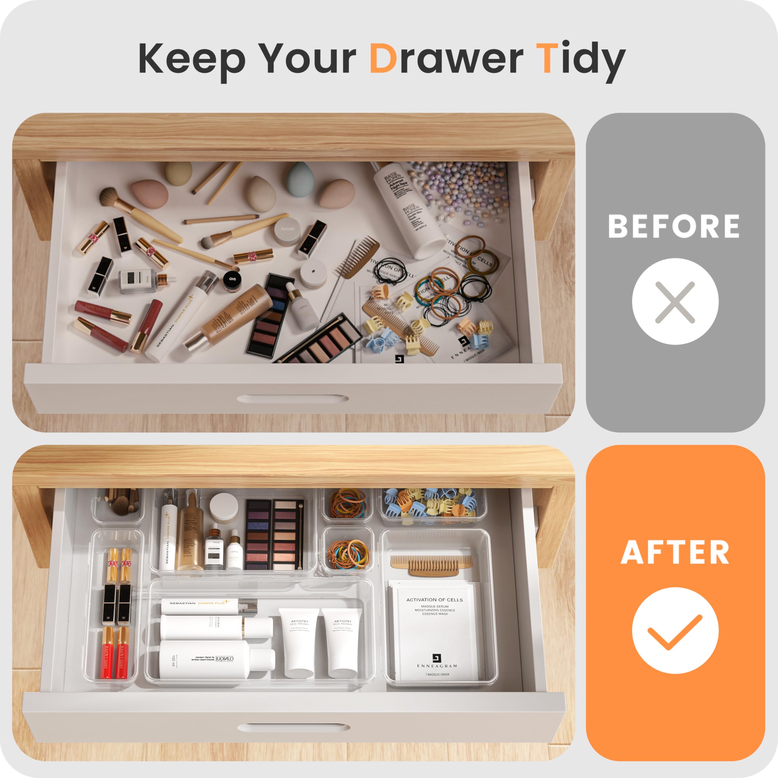 Modular Makeup Drawer Organizer image 7