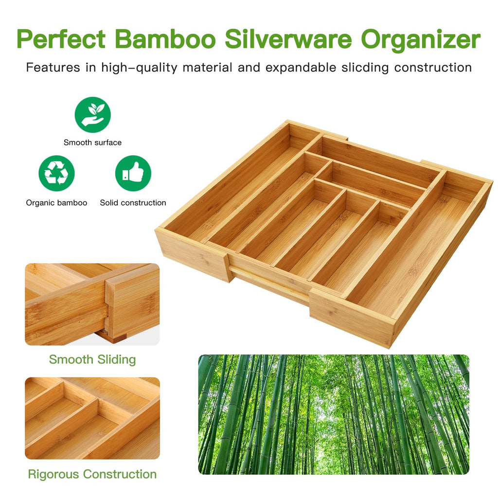Expandable Bamboo Drawer Organizer image 5