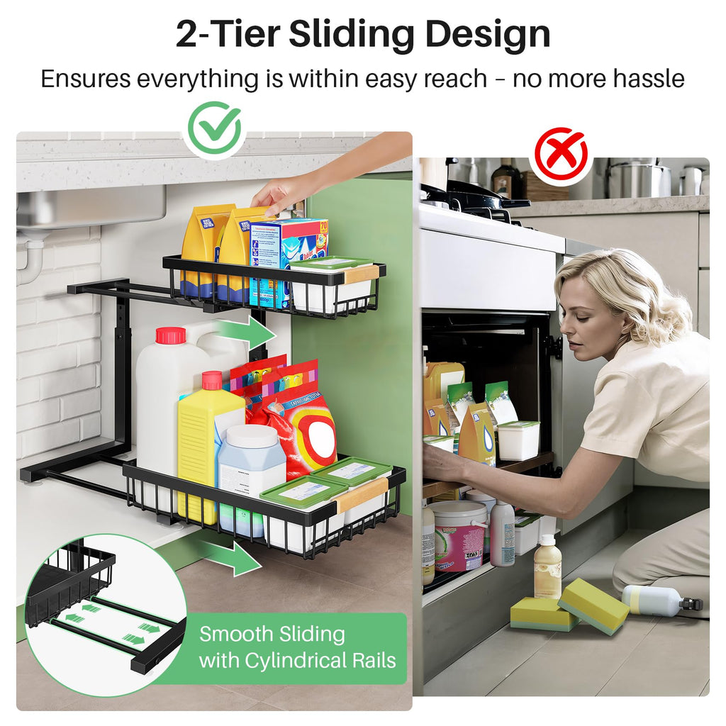 Pull-Out Cabinet Storage Organizer image 6