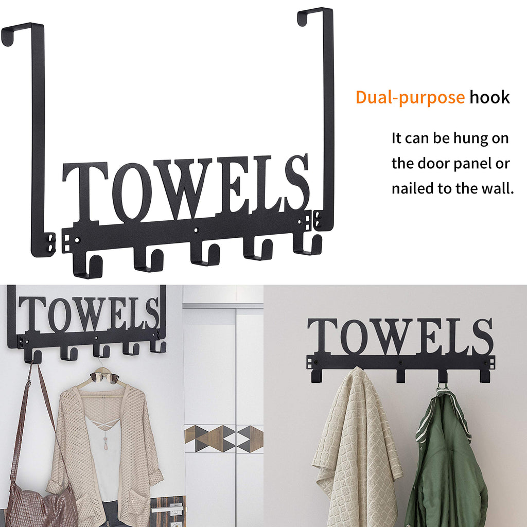 Over-Door Towel Hook Rack image 3