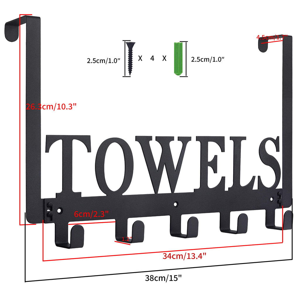 Over-Door Towel Hook Rack image 2