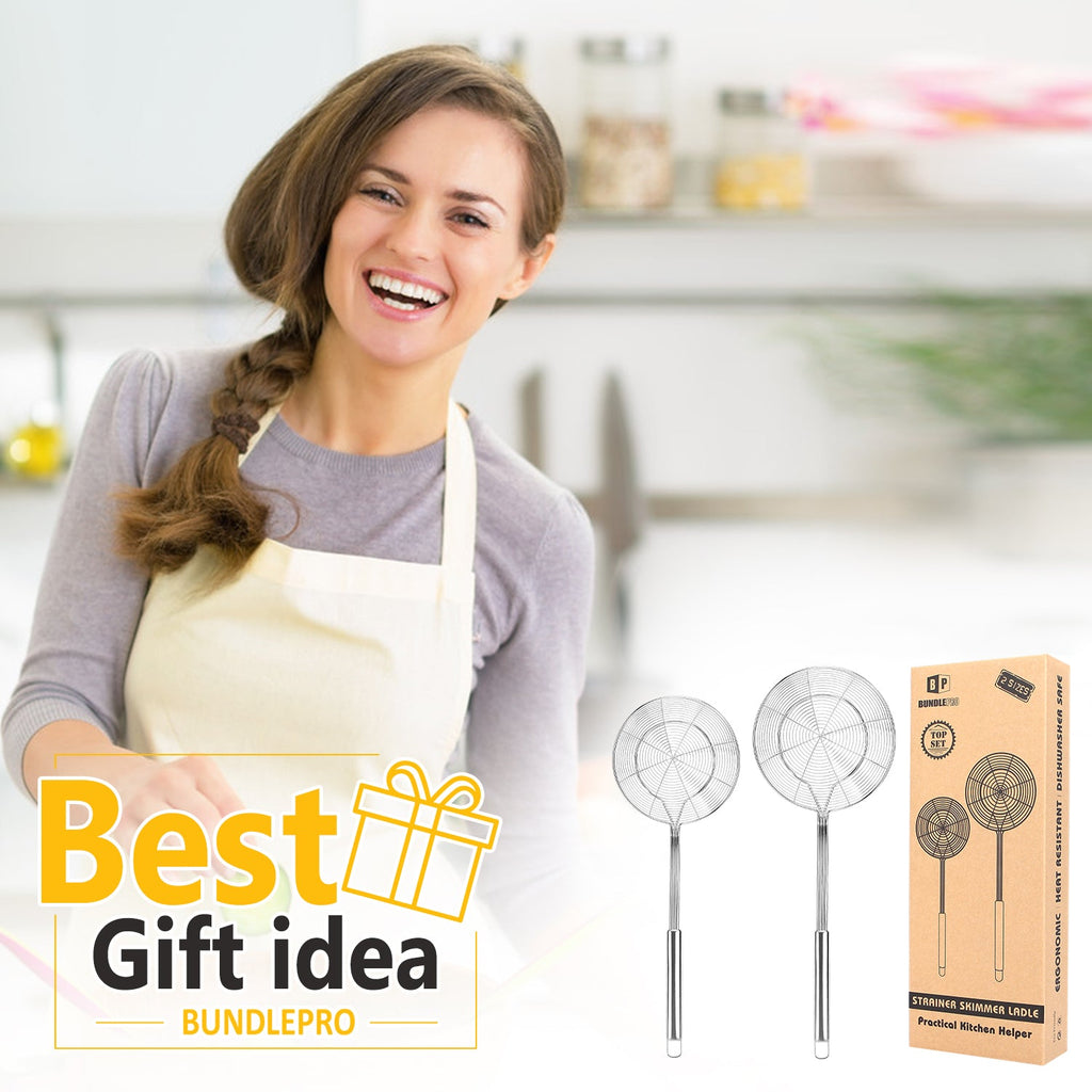 2-Pack Stainless Steel Spider Strainers