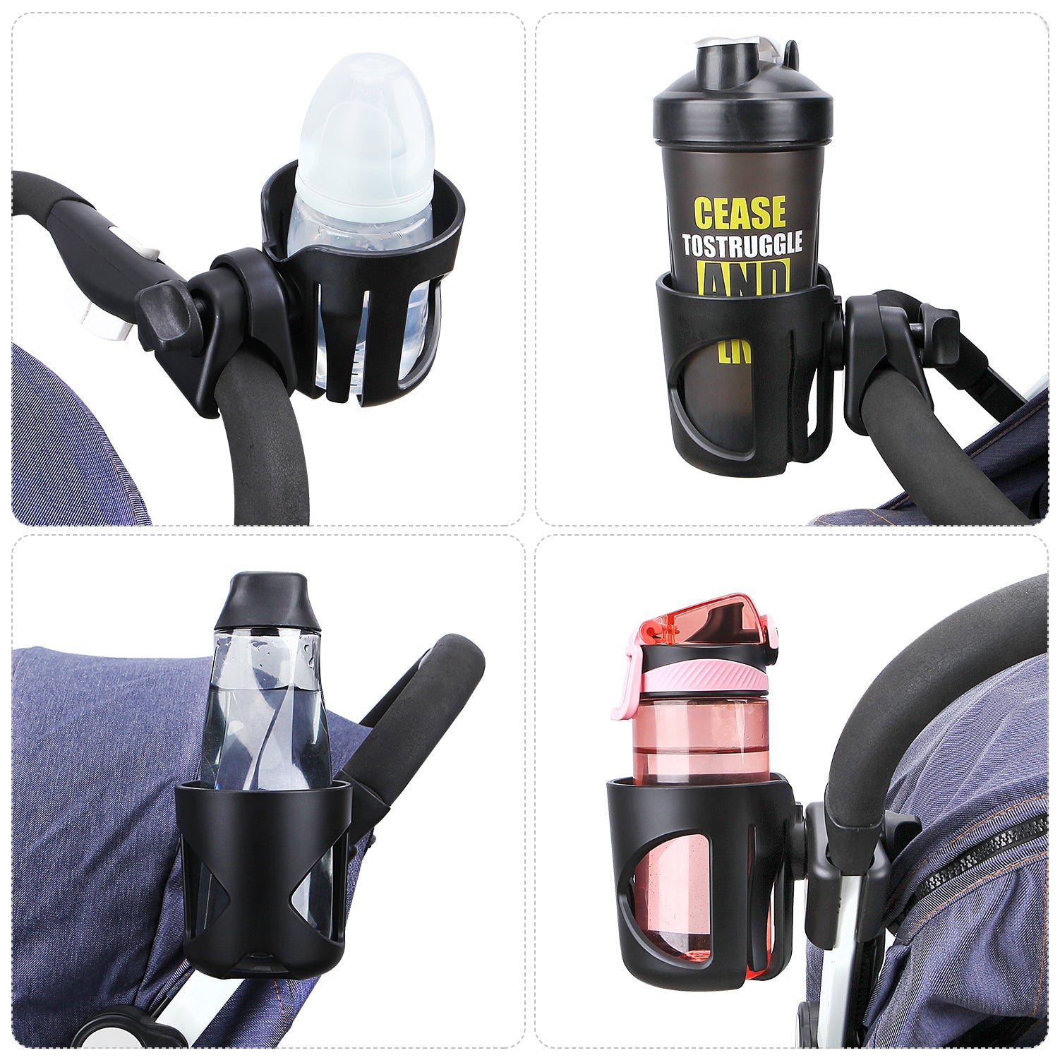 Universal Drink Holder for Strollers and Bikes
