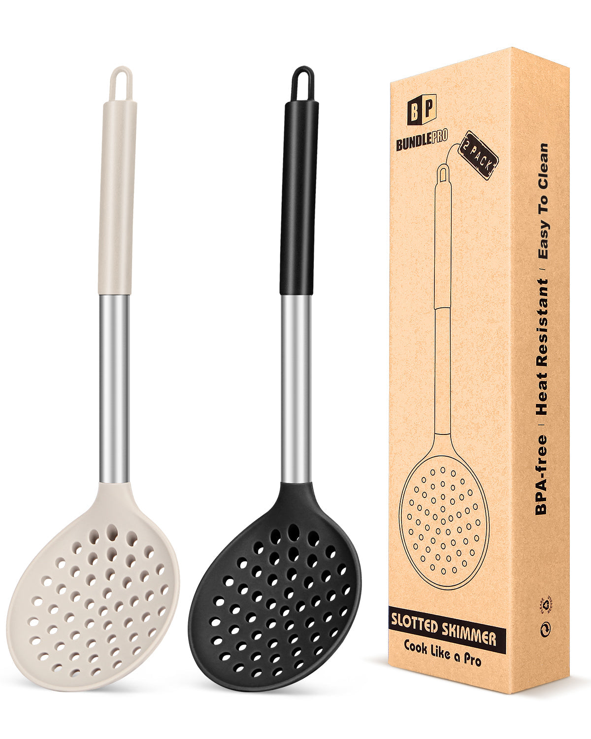 2-Piece Kitchen Ladle Strainer Set